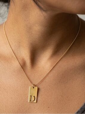 Gold Cutout Letter 'D' Initial Necklace - Delicate and Meaningful